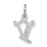 14KW Diamond-cut Letter V Initial Charm - Image 4