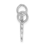 14K White Gold Polished 2-Piece Break-Apart HE WHO HOLDS THE KEY CAN UNLOCK MY HEART Charm - Image 2