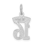14k White Gold SWEET 16 Charm - Image 3