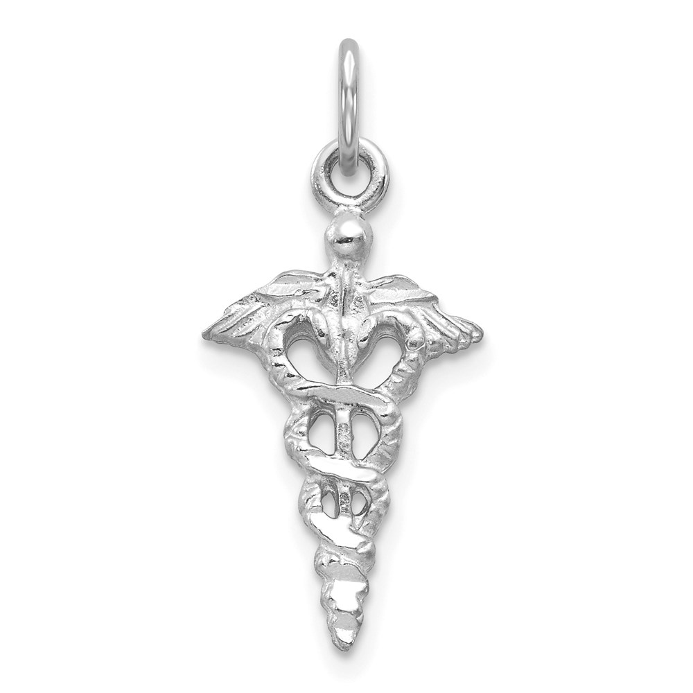 WCH56.jpg 14k White Gold 3-D Caduceus Charm - Image 1
