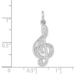 14K White Gold Treble Clef Charm - Image 4