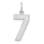 14kw Medium Polished Number 7 Charm
