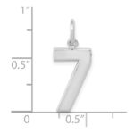 14kw Medium Polished Number 7 Charm - Image 4