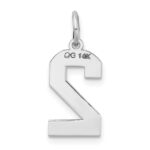 14kw Medium Satin Number 2 Charm - Image 4
