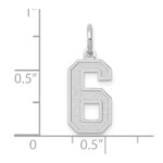 14kw Medium Satin Number 6 Charm - Image 3