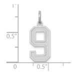 14kw Medium Satin Number 9 Charm - Image 2
