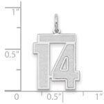 14kw Medium Satin Number 14 Charm - Image 2
