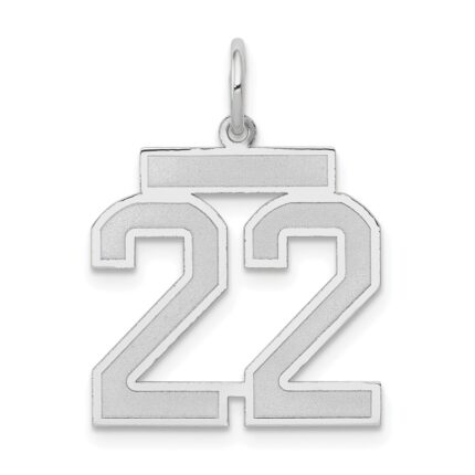 14kw Medium Satin Number 22 Charm