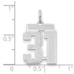 14kw Medium Satin Number 31 Charm - Image 2