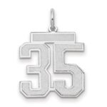 14kw Medium Satin Number 35 Charm