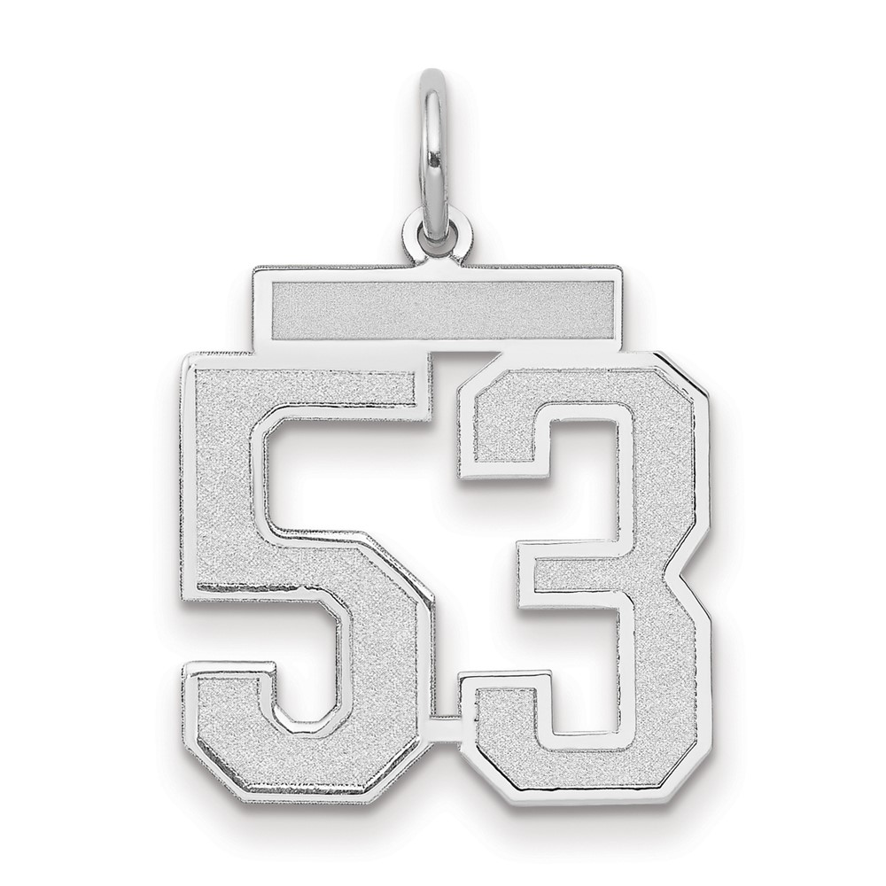 WSM53.jpg 14kw Medium Satin Number 53 Charm - Image 1