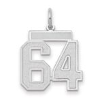 14kw Medium Satin Number 64 Charm