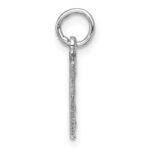 14kw Small Brushed Diamond-cut Number 7 Charm - Image 2