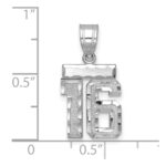 14kw Small Brushed Diamond-cut Number 16 Charm - Image 2