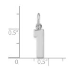 14kw Small Polished Number 1 Charm - Image 3
