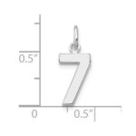 14kw Small Polished Number 7 Charm - Image 3