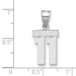 14kw Small Polished Number 11 Charm - Image 3