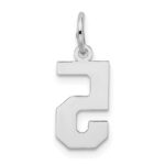 14kw Small Satin Number 5 Charm - Image 4