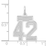 14kw Small Satin Number 42 Charm - Image 3