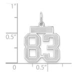 14kw Small Satin Number 83 Charm - Image 4