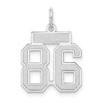 14kw Small Satin Number 86 Charm