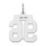 14kw Small Satin Number 96 Charm - Image 3