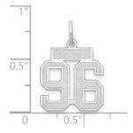 14kw Small Satin Number 96 Charm - Image 4