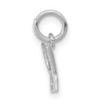 14k White Gold Polished Butterfly Charm - Image 2