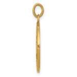 14k Polished and Satin Solid St Theresa Medal Round Pendant - Image 2