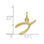 14k Wishbone Charm - Image 3