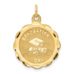 14k GRADUATION DAY with Cap 20mm Engravable Disc Charm