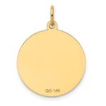14k YORKSHIRE TERRIER 20mm Engravable Disc Dog Charm - Image 4