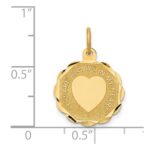 14k YOU ARE ALWAYS IN MY HEART Engravable Disc Charm - Image 3