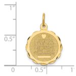 14k I LOVE YOU MORE THAN YESTERDAY LESS THAN TOMORROW Engravable Charm - Image 3