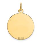 14K HAPPY ANNIVERSARY with Hearts 20mm Engravable Disc Charm - Image 4