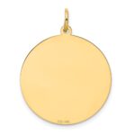 14K HAPPY ANNIVERSARY with Heart 25mm Engravable Disc Charm - Image 4