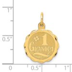 14k #1 GRANDPA 16mm Engravable Disc Charm - Image 3