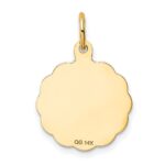 14K SPECIAL DAUGHTER 15mm Engravable Disc Charm - Image 4
