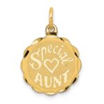 14K SPECIAL AUNT 14mm Engravable Disc Charm