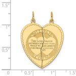 14K MIZPAH COIN 2-piece Heart Charm - Image 3