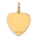 14k #1 GODDAUGHTER 17mm Engravable Heart Disc Charm - Image 4