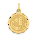 14K #1 GODFATHER 19mm Engravable Disc Charm