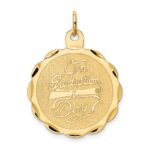 14k ON GRADUATION DAY with Diploma Engravable Disc Charm