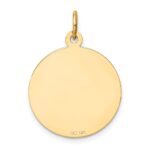 14k Polished and Satin Solid MY CONFIRMATION with Dove Round Disc Pendant - Image 4