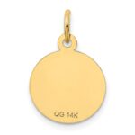 14k SWEET 16 Engravable 12mm Disc Charm - Image 4