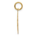 14K Polished Satin HAPPY BIRTHDAY with Cake 14mm Engravable Disc Charm - Image 2