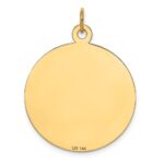 14K HAPPY BIRTHDAY 25mm Engravable Disc Charm - Image 4