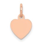 14K Rose Gold Polished Engravable 9mm Heart Disc Pendant