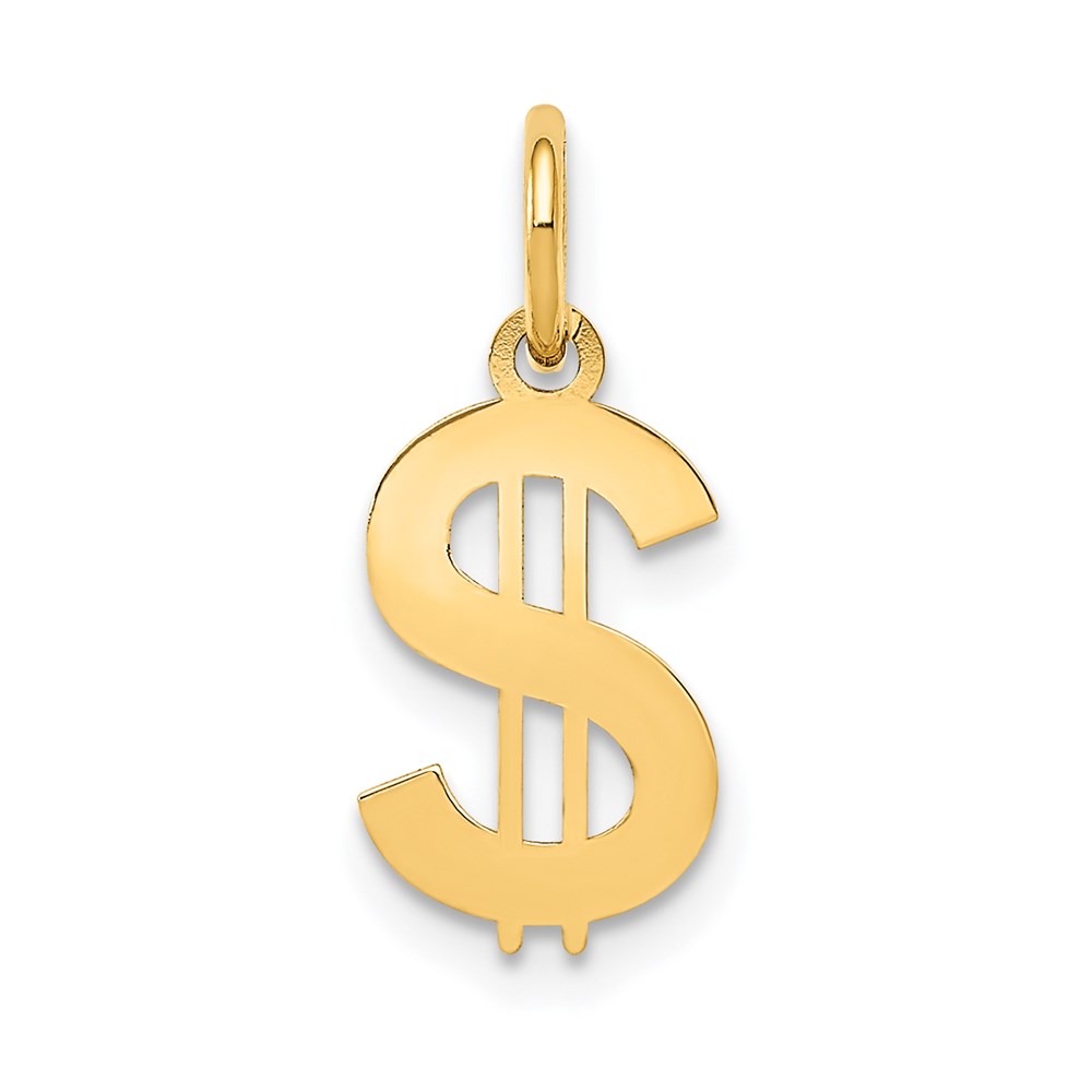 XAC903.jpg 14k Polished Dollar Sign Charm - Image 1