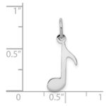 14k White Gold Polished Musical Note Charm - Image 3